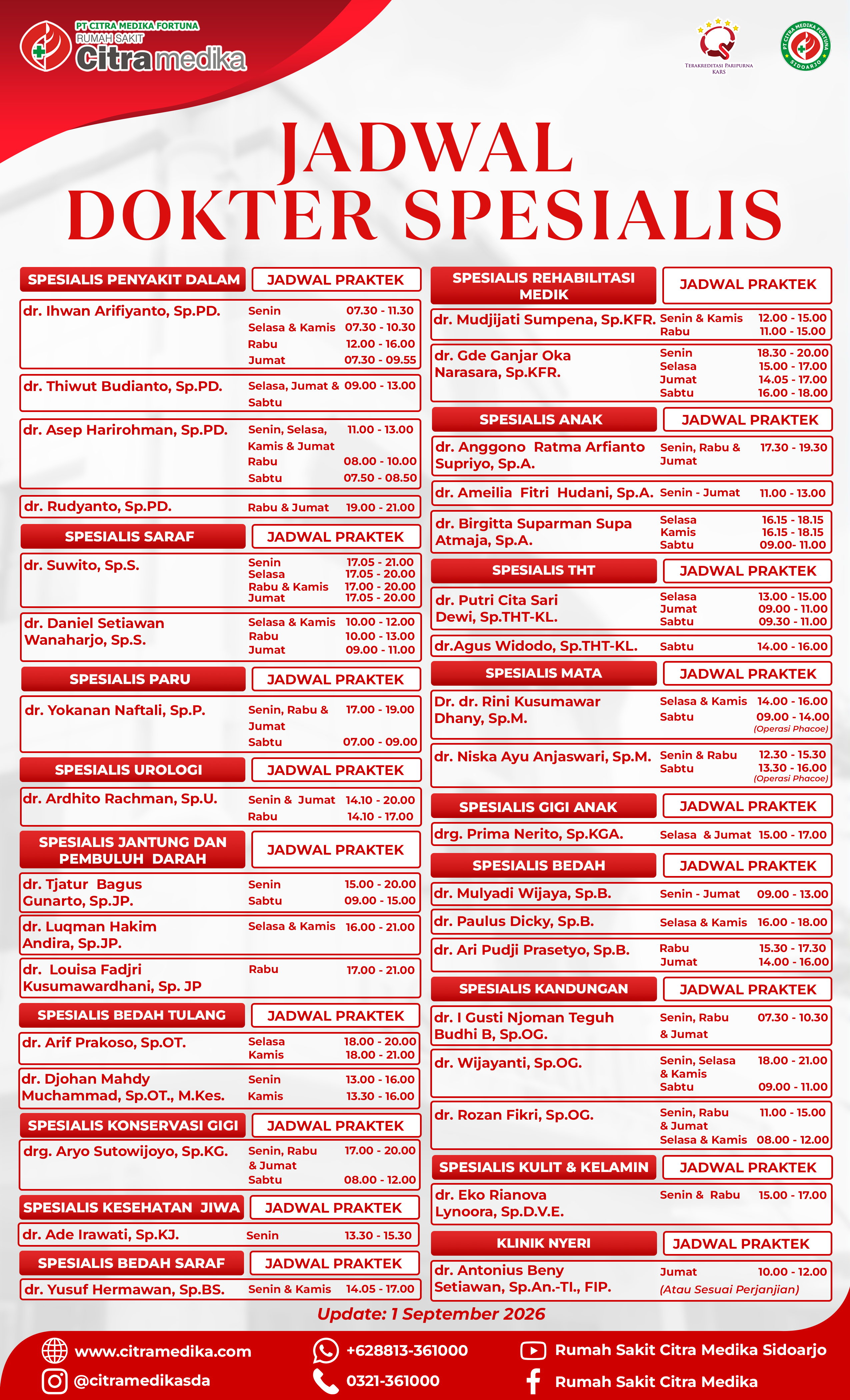 Update jadwal: 01 September 2026